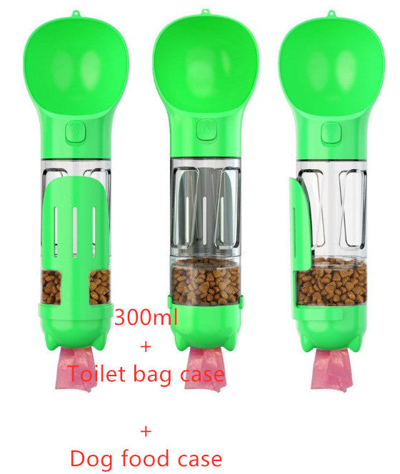 Pet Water Bottle-Feeder Bowl-Garbage Bag Storage-Portable Pet Outdoor Travel 3 In 1 Dog Water Bottle