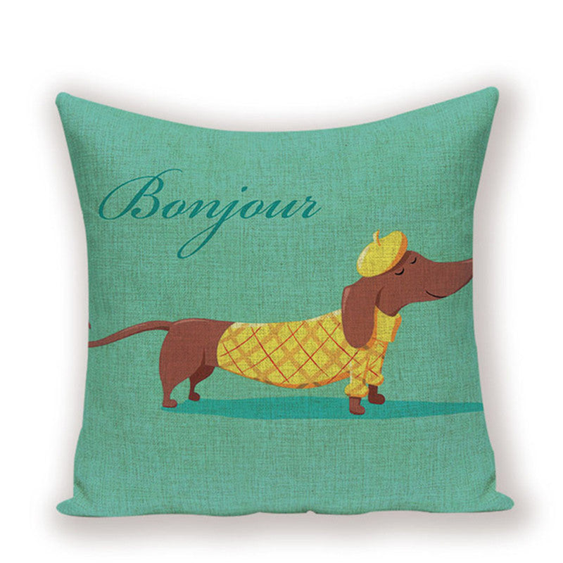 Dachshund Cushion Cover Sausage