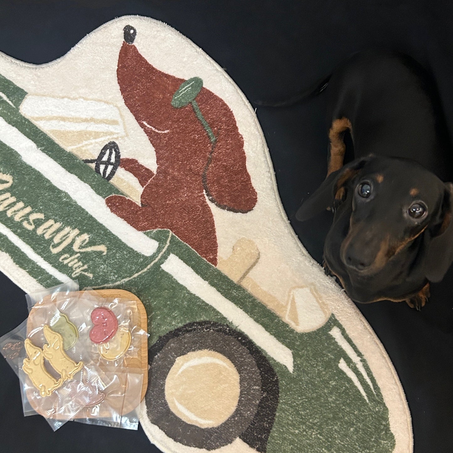 Original Design Sausage Chef, Dachshund Dog, Floor Mat, Anti Slip and Absorbent Carpet